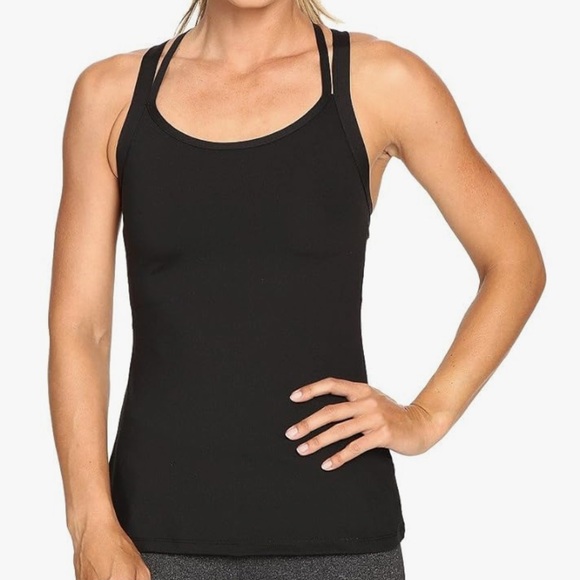 Stoneware Designs dryflex double cross Red Strappy workout Tank Top - Picture 9 of 10